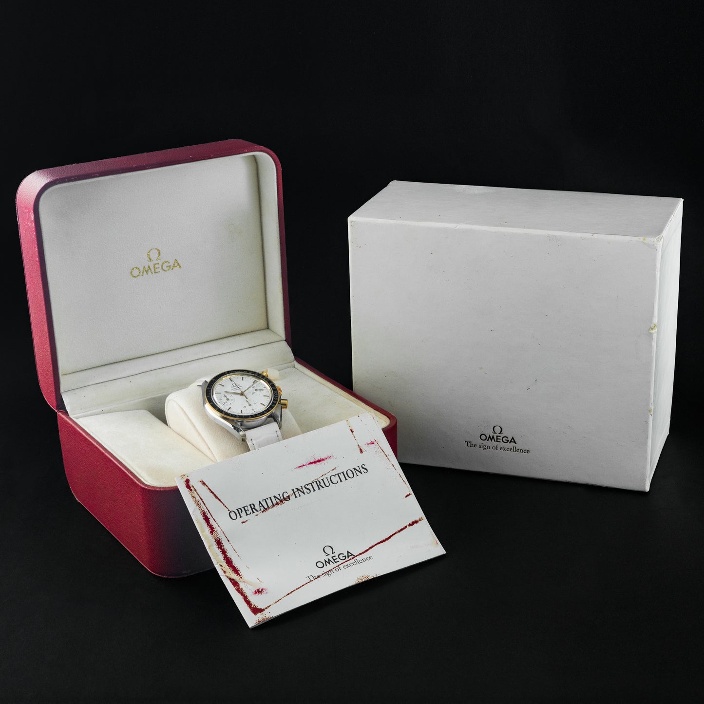 No. 550 / Omega Speedmaster "Two Tones" with Box Set (Serviced) - 1993