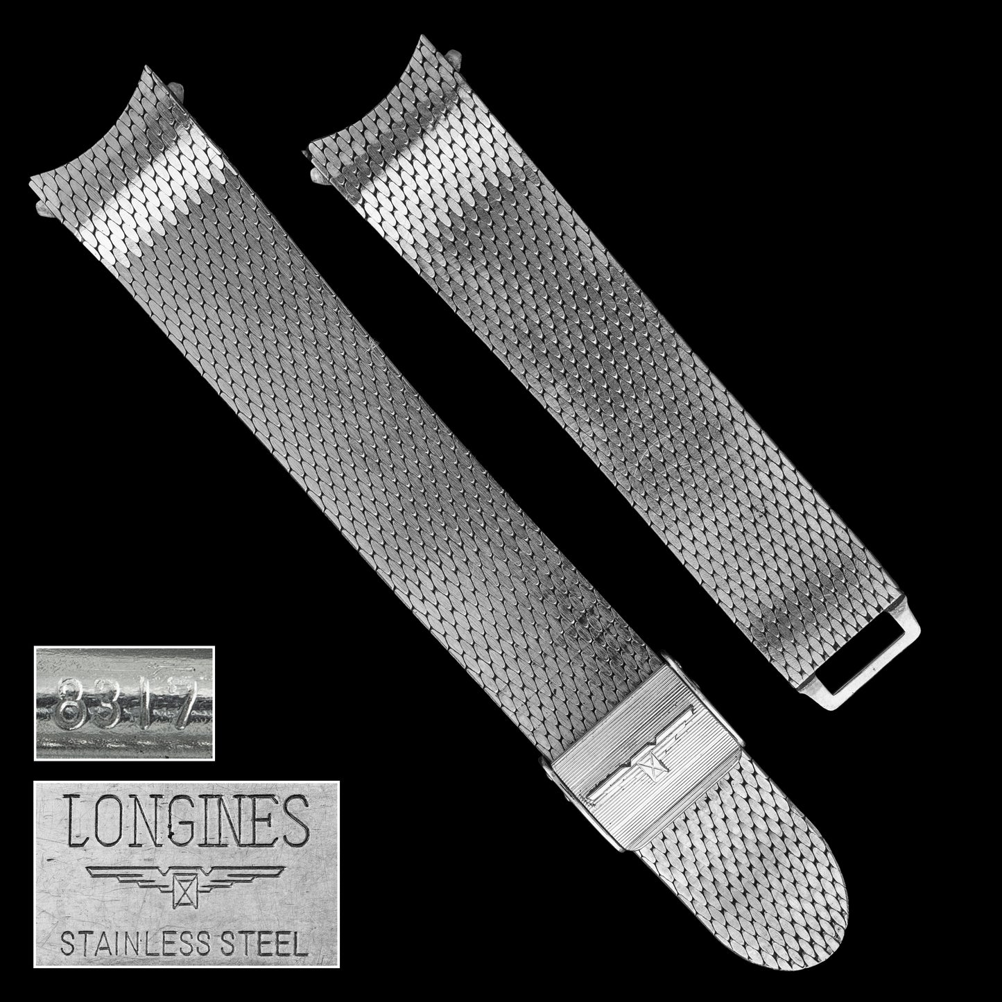 No. b8325 / Longines 18mm Mesh -- 1960s