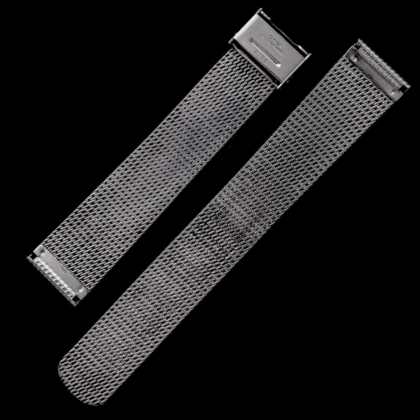 No. b1065 / Omega 18mm Mesh Bracelet - 1960s