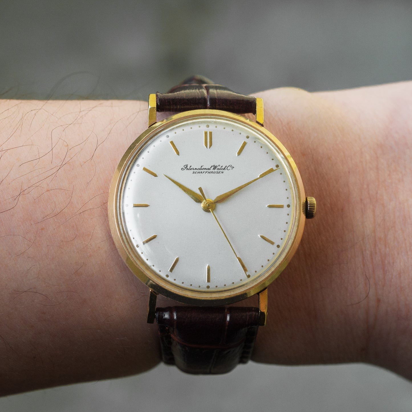 No. 313 / IWC 18k Solid Gold Manual - 1956