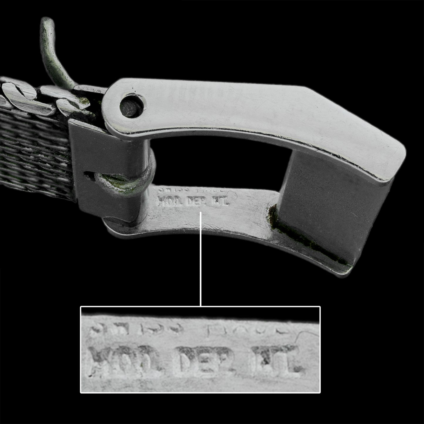 No. b3165 / IWC 18mm Mesh Bracelet - 1960s