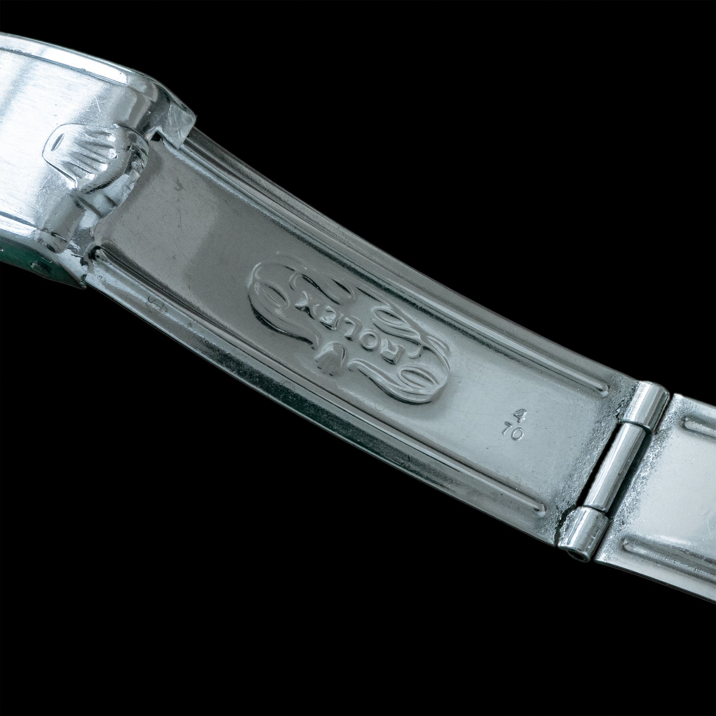 No. b3555 / Rolex 19mm Stretch Rivet Bracelet - 1970s