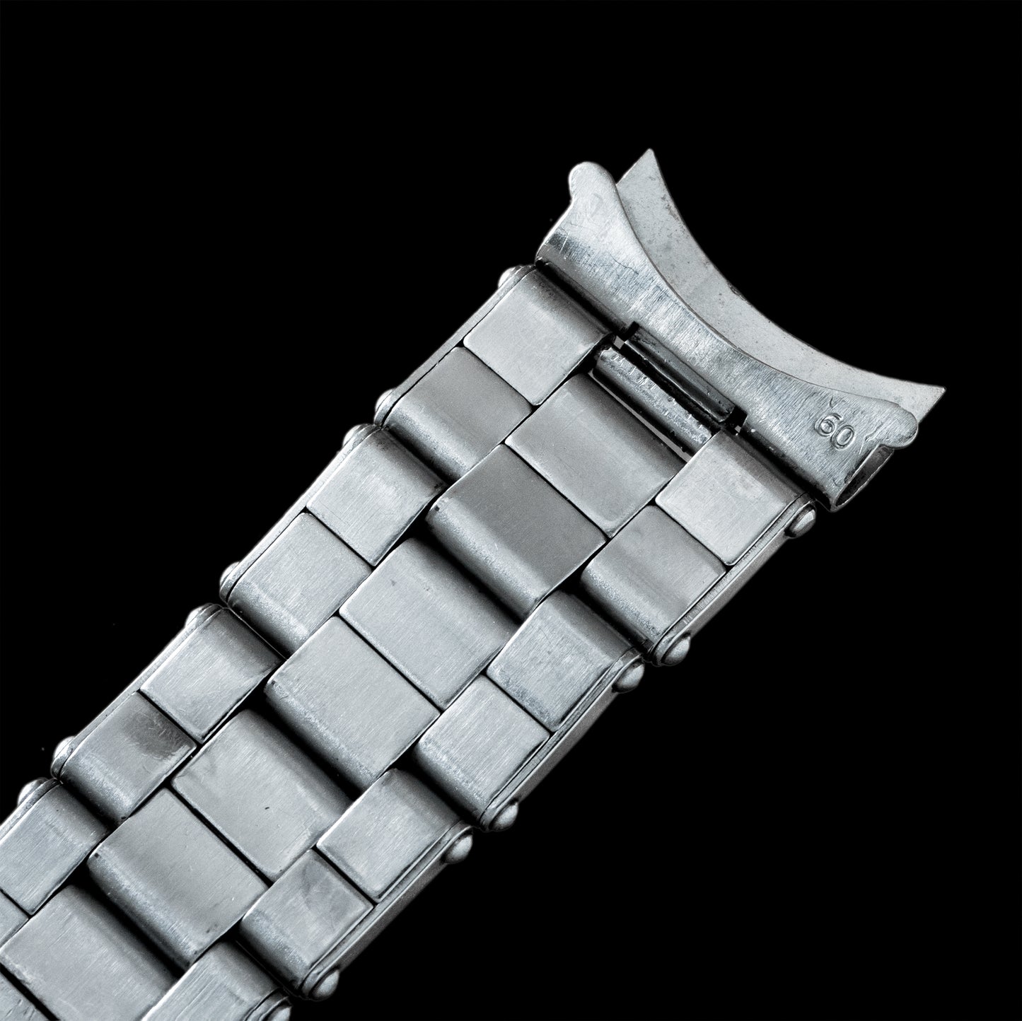 No. b3555 / Rolex 19mm Stretch Rivet Bracelet - 1970s