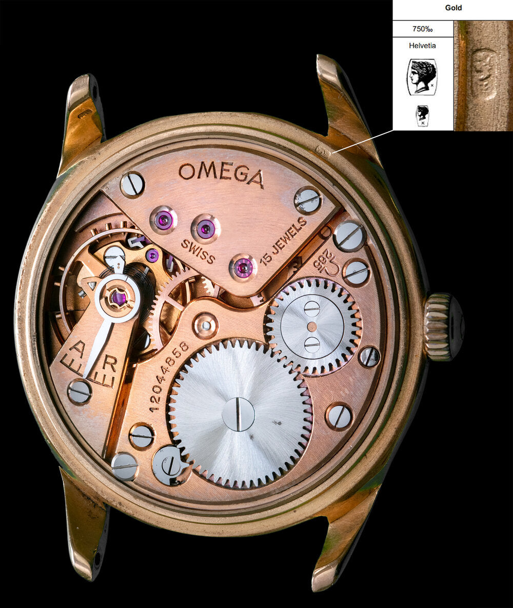 No. 412 / Omega Round 18K Solid Gold - 1950