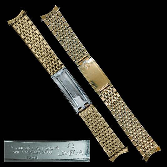 No. b4135 / Omega 18mm GP Bracelet - 1960s