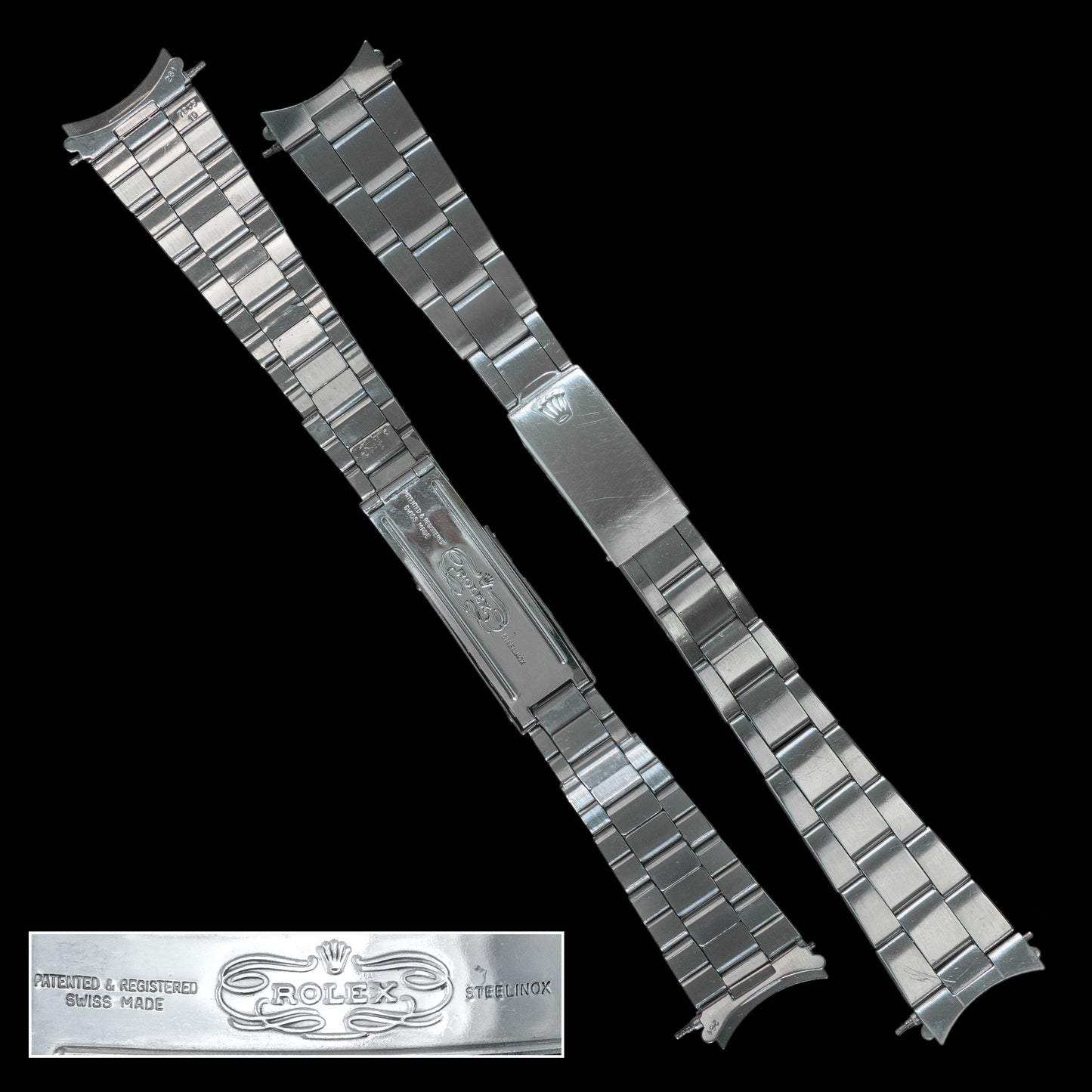 No. b4235 / Rolex 19mm Oyster Bracelet - 1980s