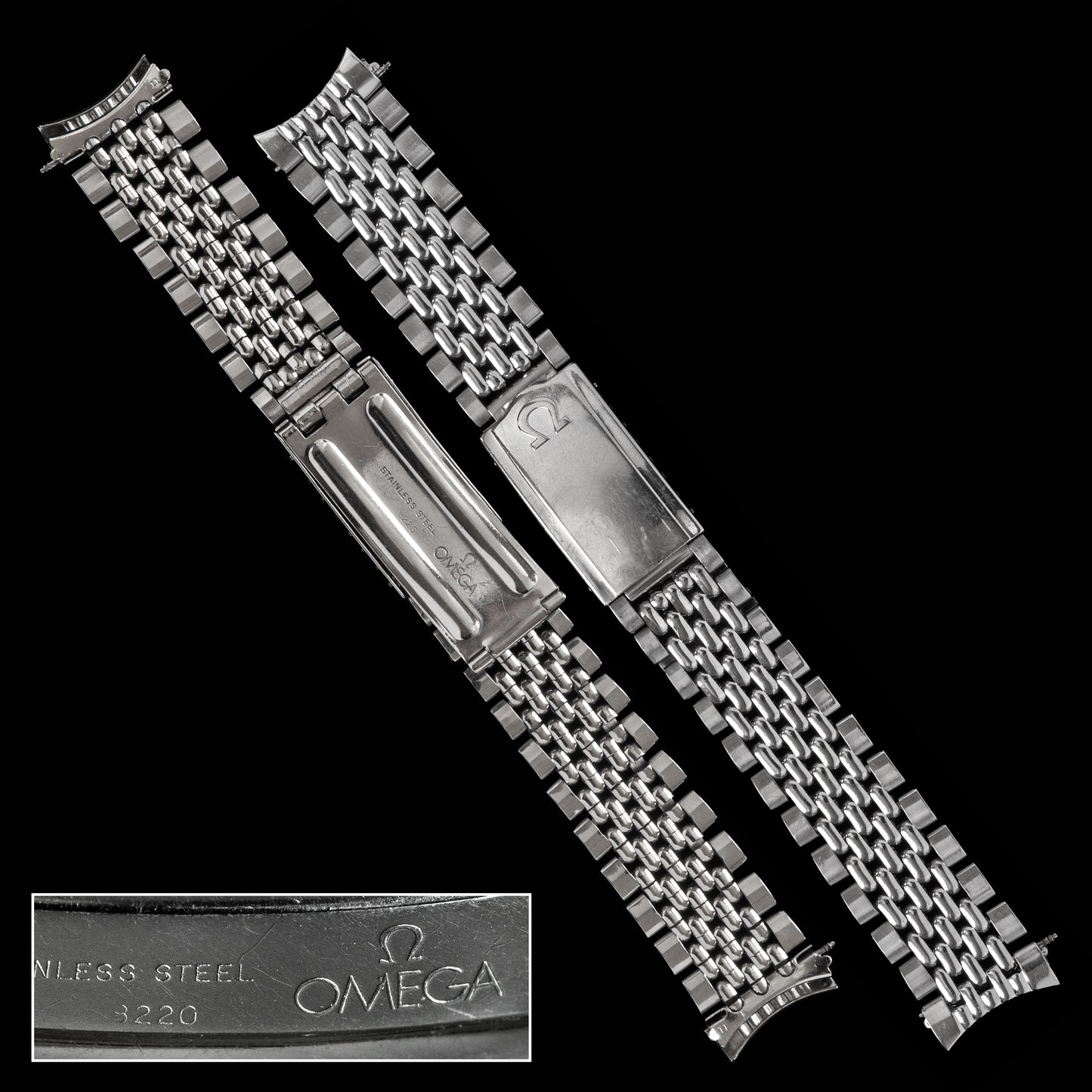 No. b4785 / Omega 18mm Rice Grain Bracelet - 1960s
