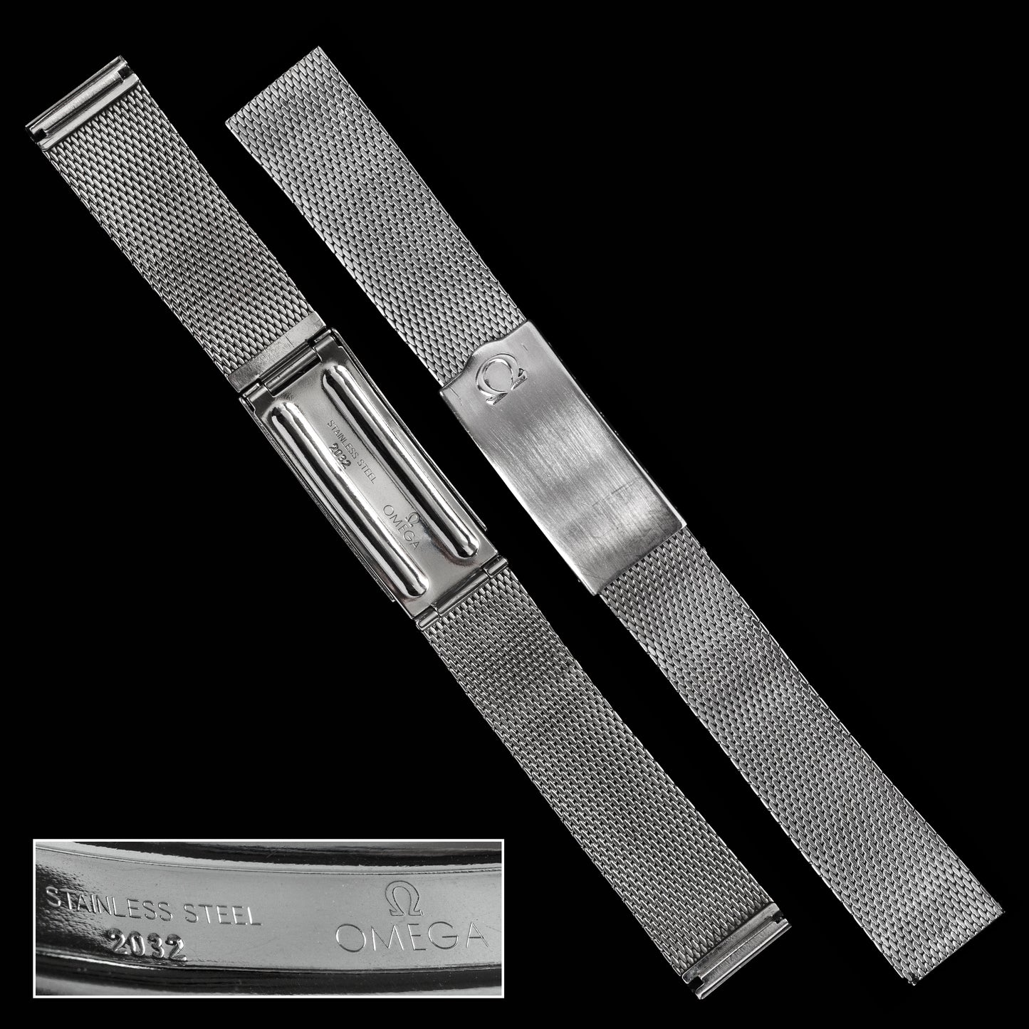 No. b5335 / Omega 18mm Mesh Bracelet - 1960s