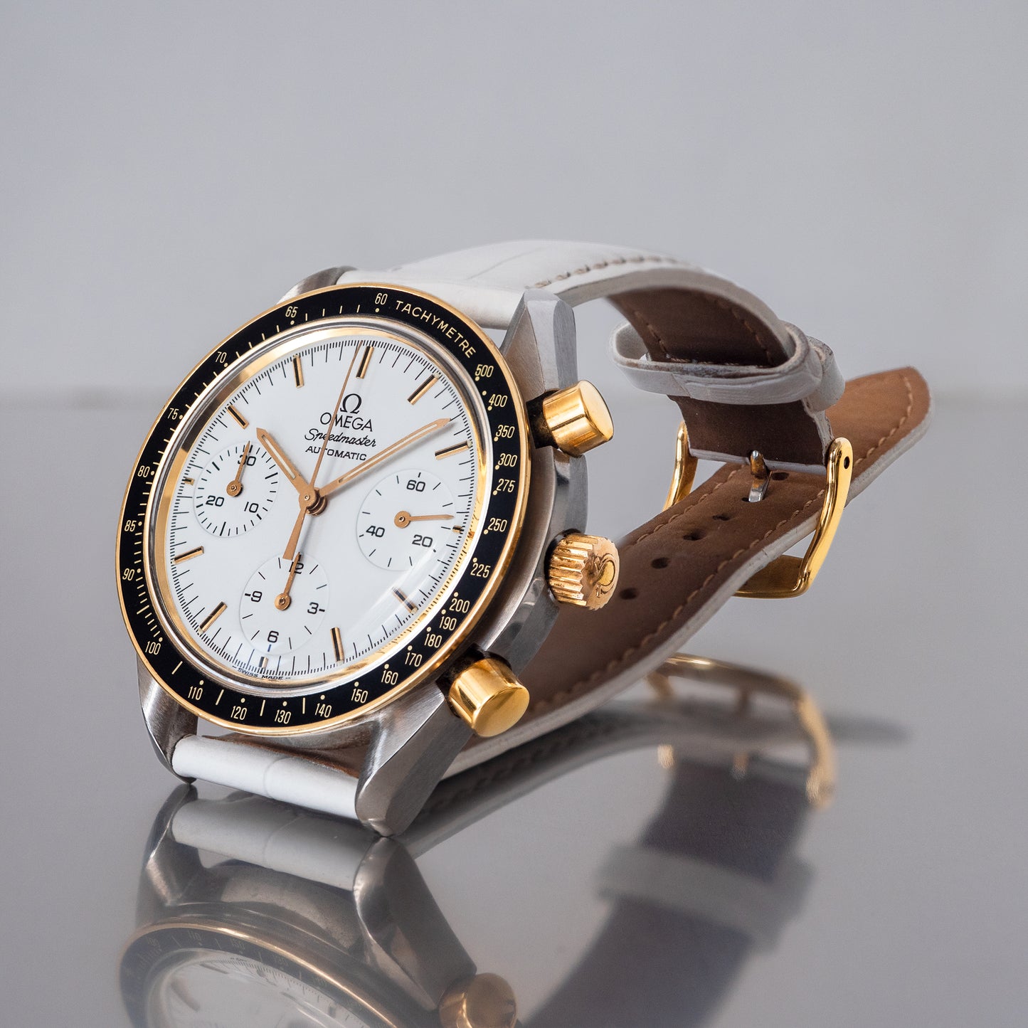 No. 550 / Omega Speedmaster "Two Tones" with Box Set (Serviced) - 1993