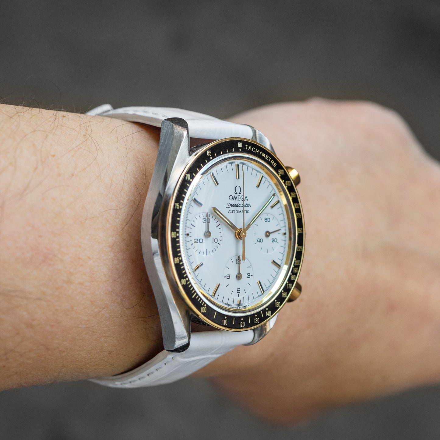 No. 550 / Omega Speedmaster "Two Tones" with Box Set (Serviced) - 1993