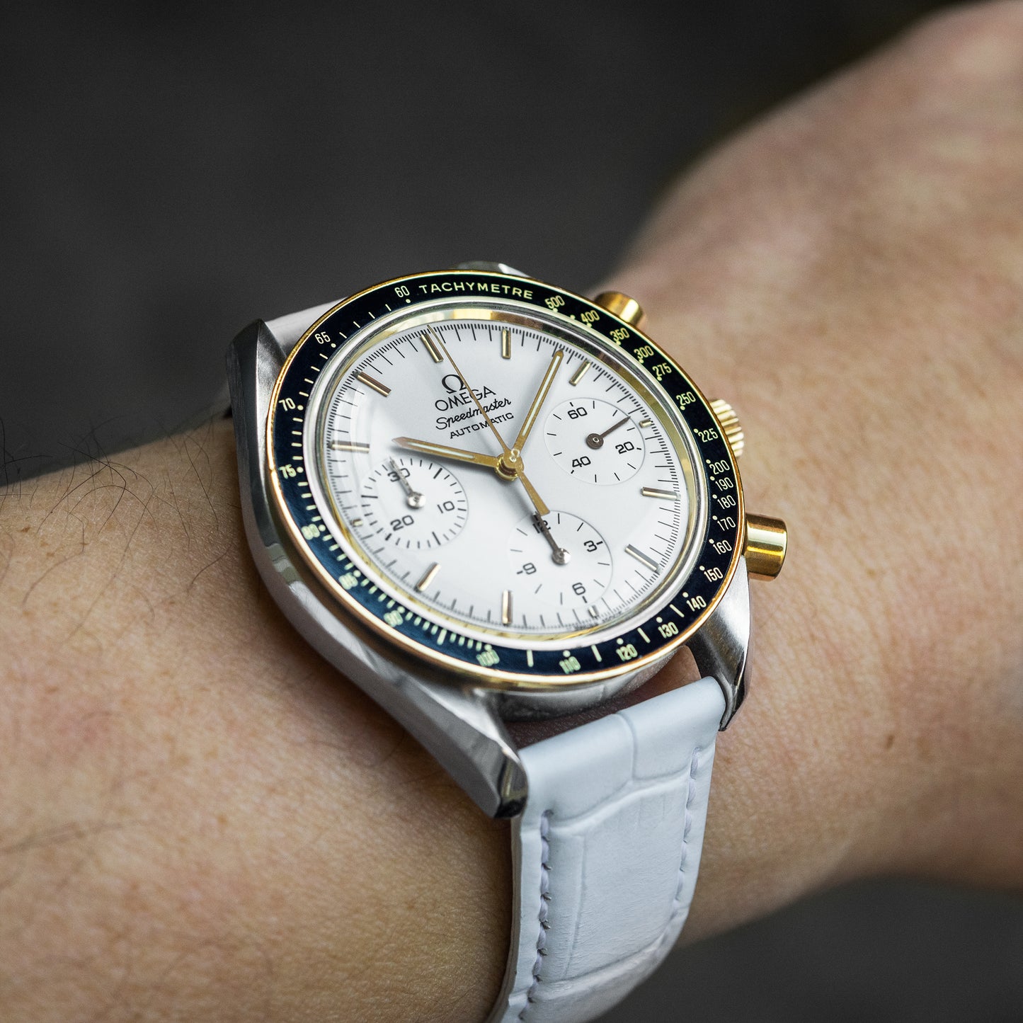 No. 550 / Omega Speedmaster "Two Tones" with Box Set (Serviced) - 1993