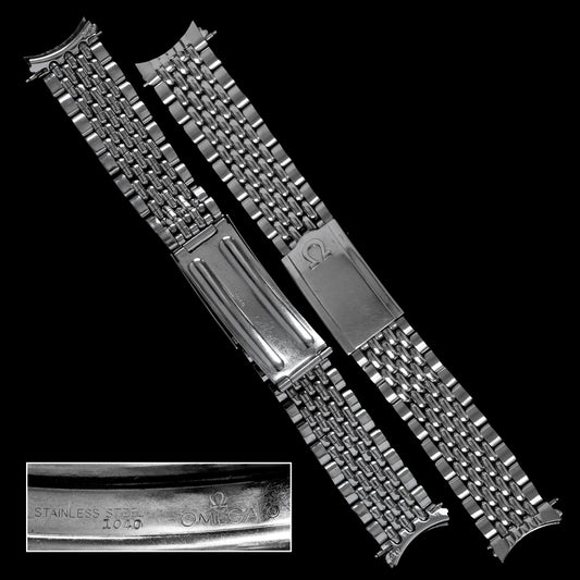 No. b5665 / Omega 18mm Rice Grain Bracelet - 1960s