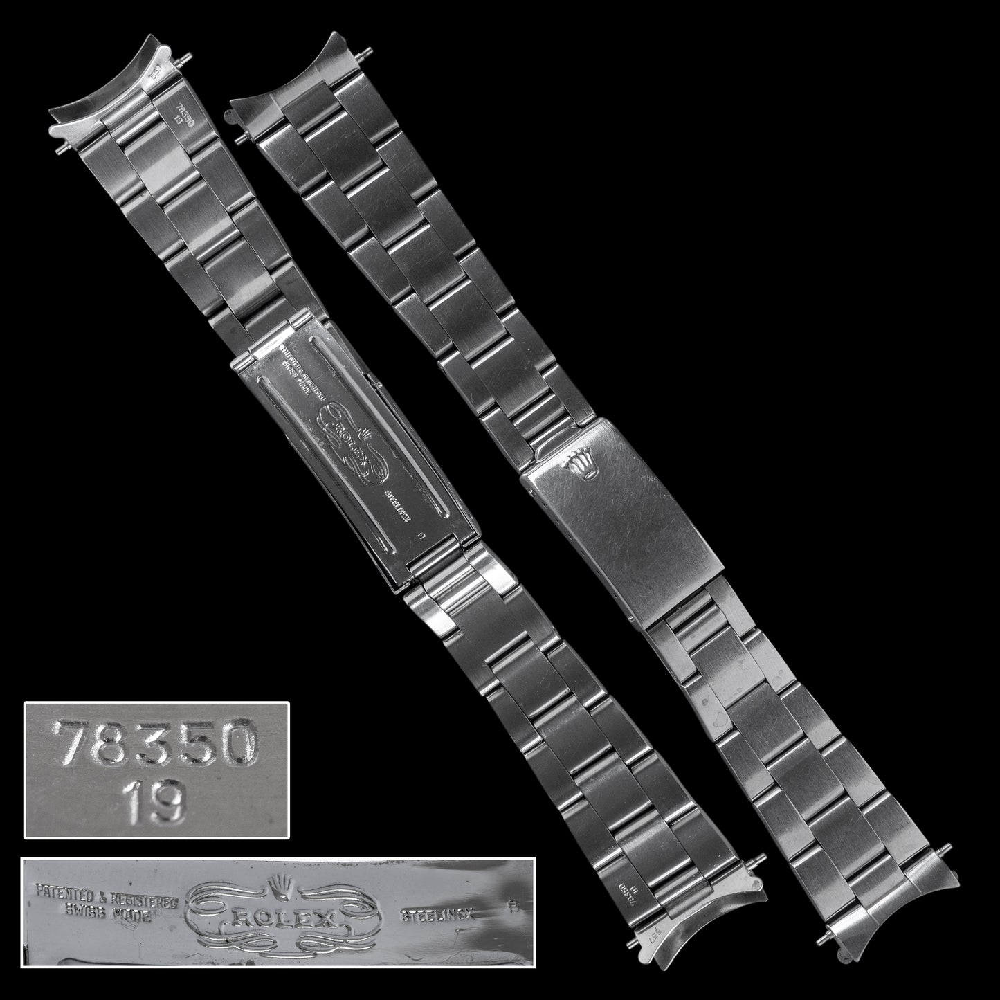 No. b5775 / Rolex 19mm Oyster Bracelet - 1977