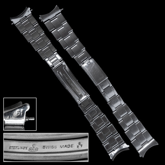 No. b5835 / Rolex 19mm Rivet Bracelet - 1950s
