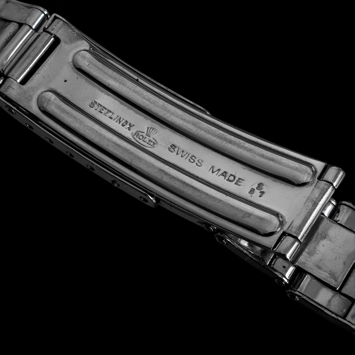 No. b5835 / Rolex 19mm Rivet Bracelet - 1950s