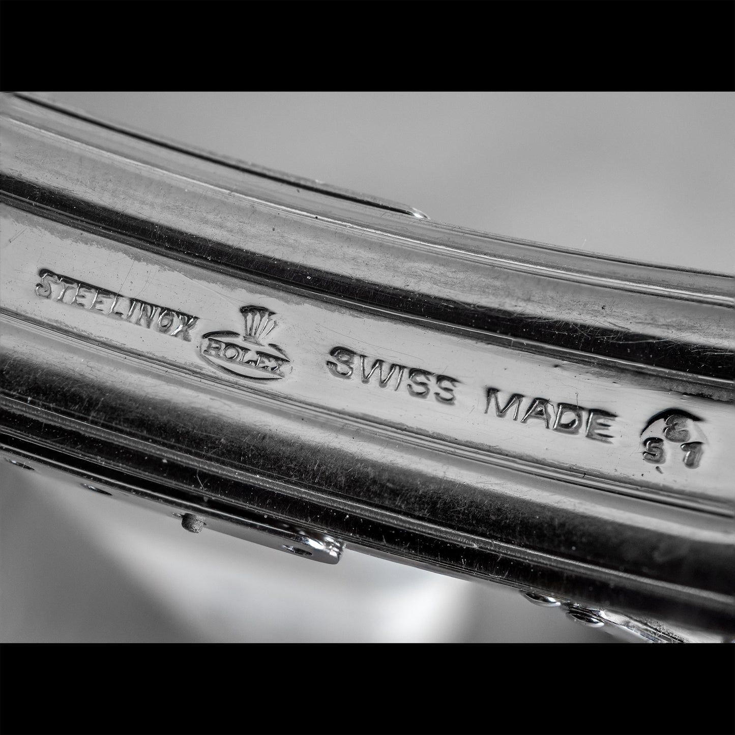 No. b5835 / Rolex 19mm Rivet Bracelet - 1950s