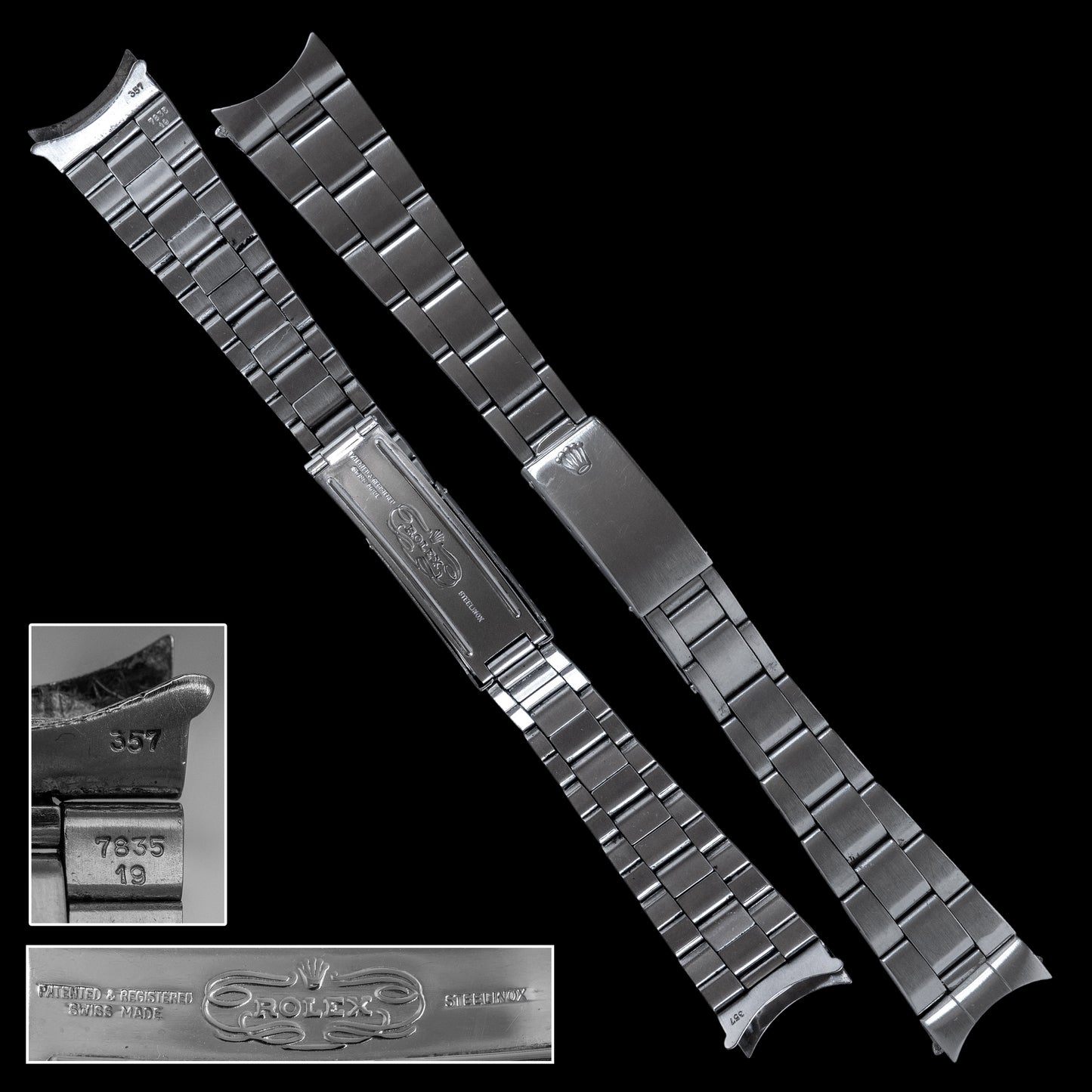 No. b5845 / Rolex 19mm Oyster Bracelet - 1972
