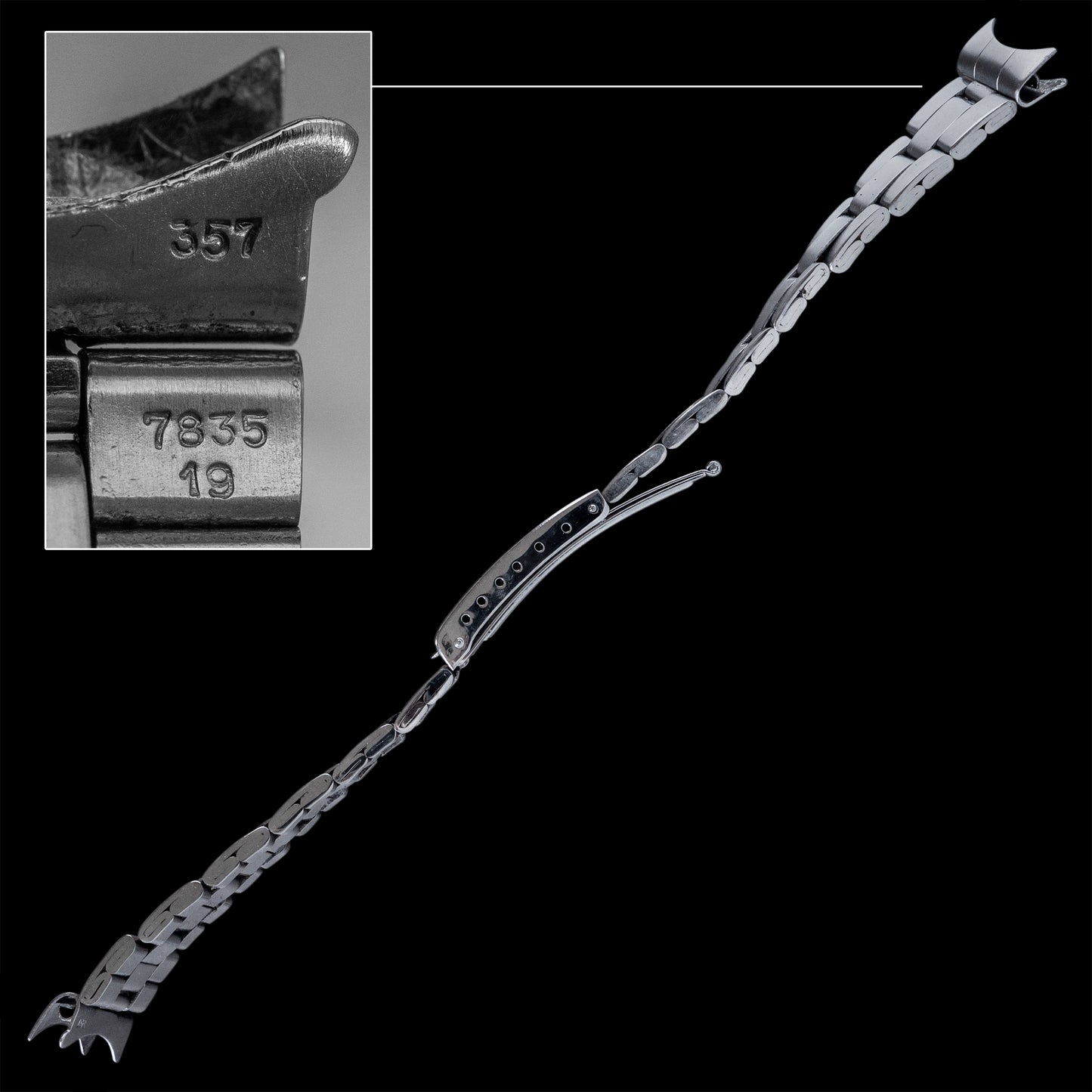No. b5845 / Rolex 19mm Oyster Bracelet - 1972