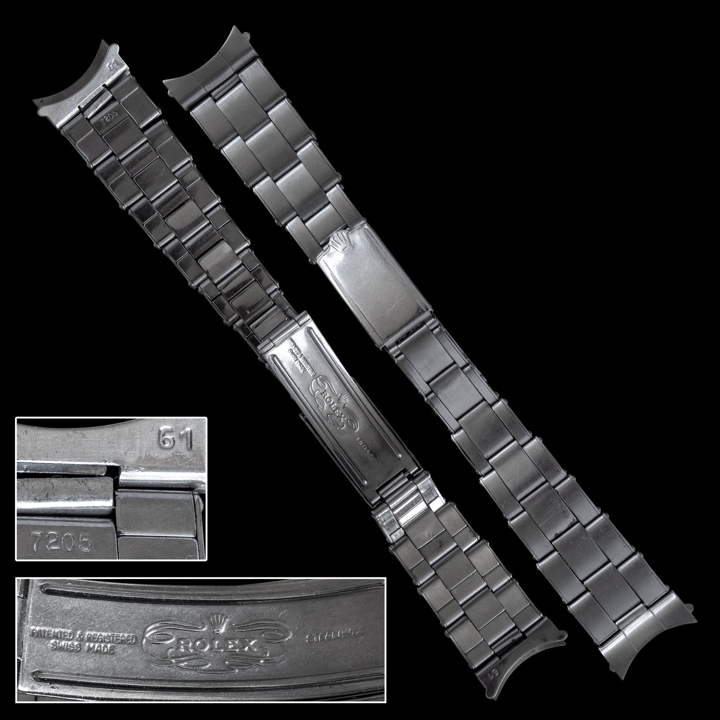 No. b5855 / Rolex 19mm Rivet Bracelet - 1965