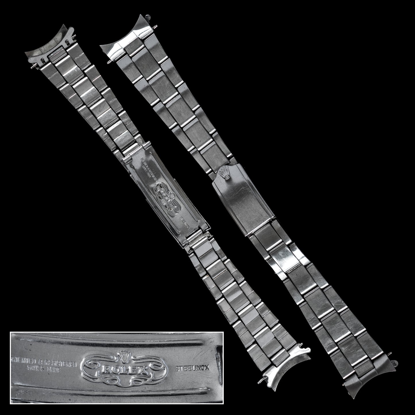 No. b5945 / Rolex 19mm Oyster Bracelet - 1960s
