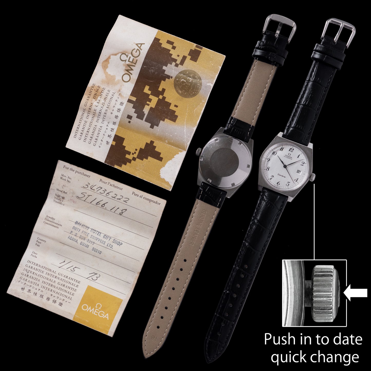 No. 603 / Omega Geneve with Paper - 1972