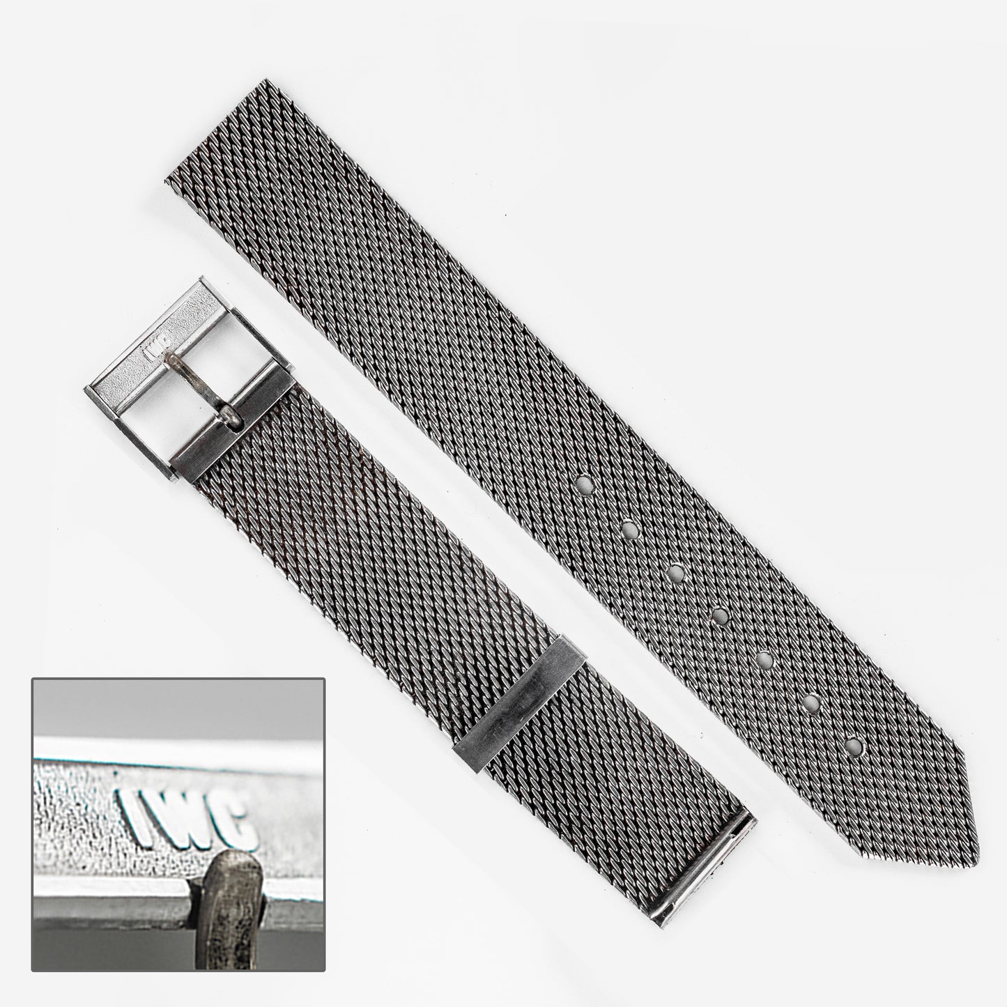 No. b645 / IWC 18mm Mesh Bracelet - 1970s