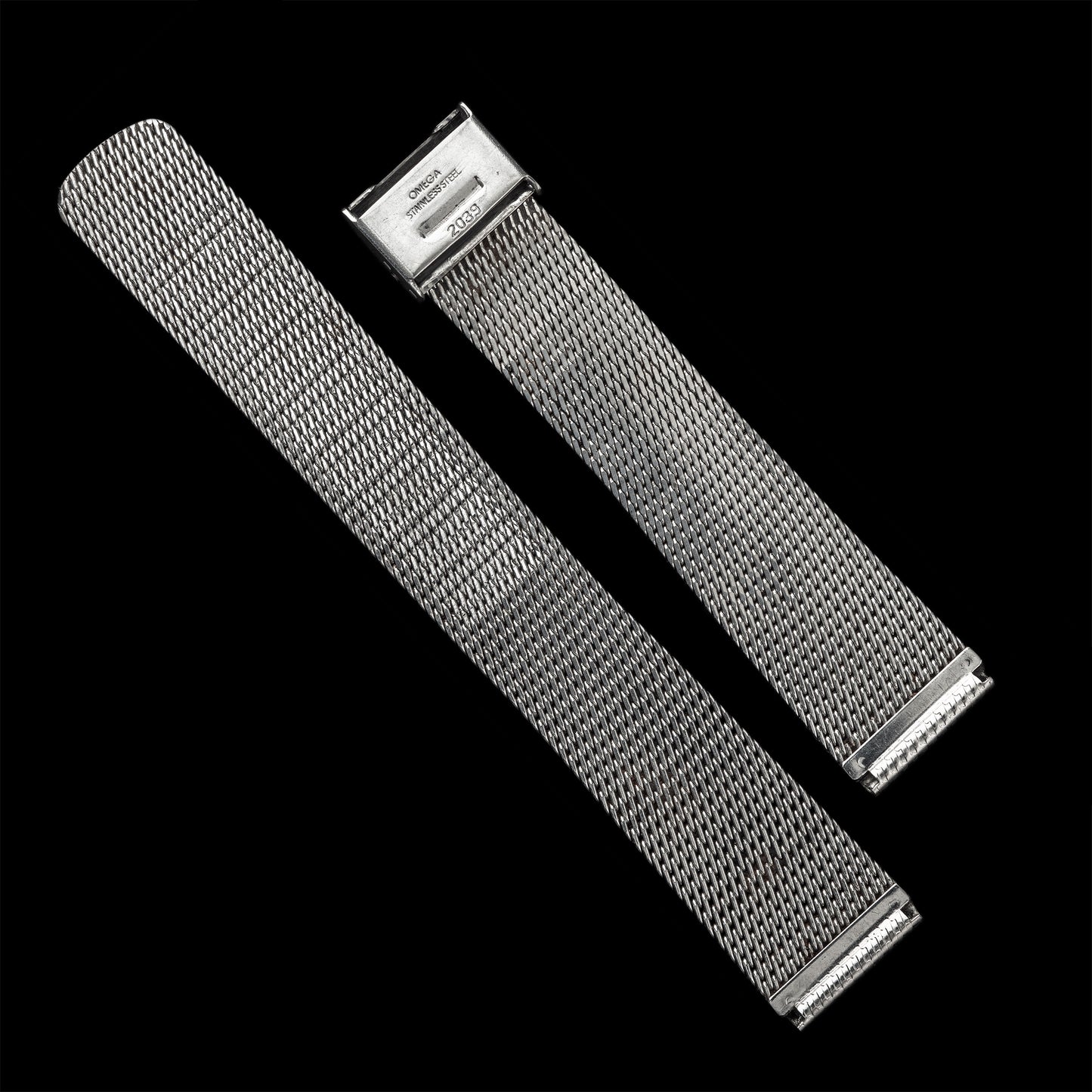 No. b7145 / Omega 18mm Mesh Bracelet - 1960s