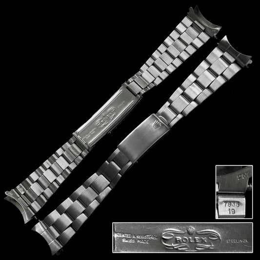 No. b3025 / Rolex 19mm Oyster Bracelet - 1970s