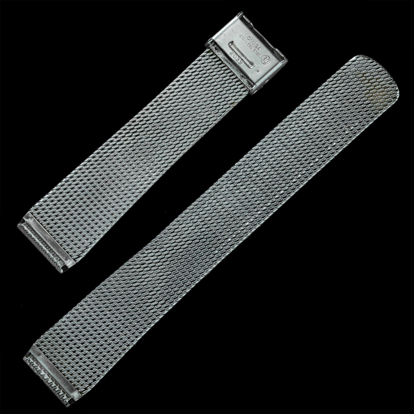No. b3645 / Omega 18mm Mesh Bracelet - 1960s