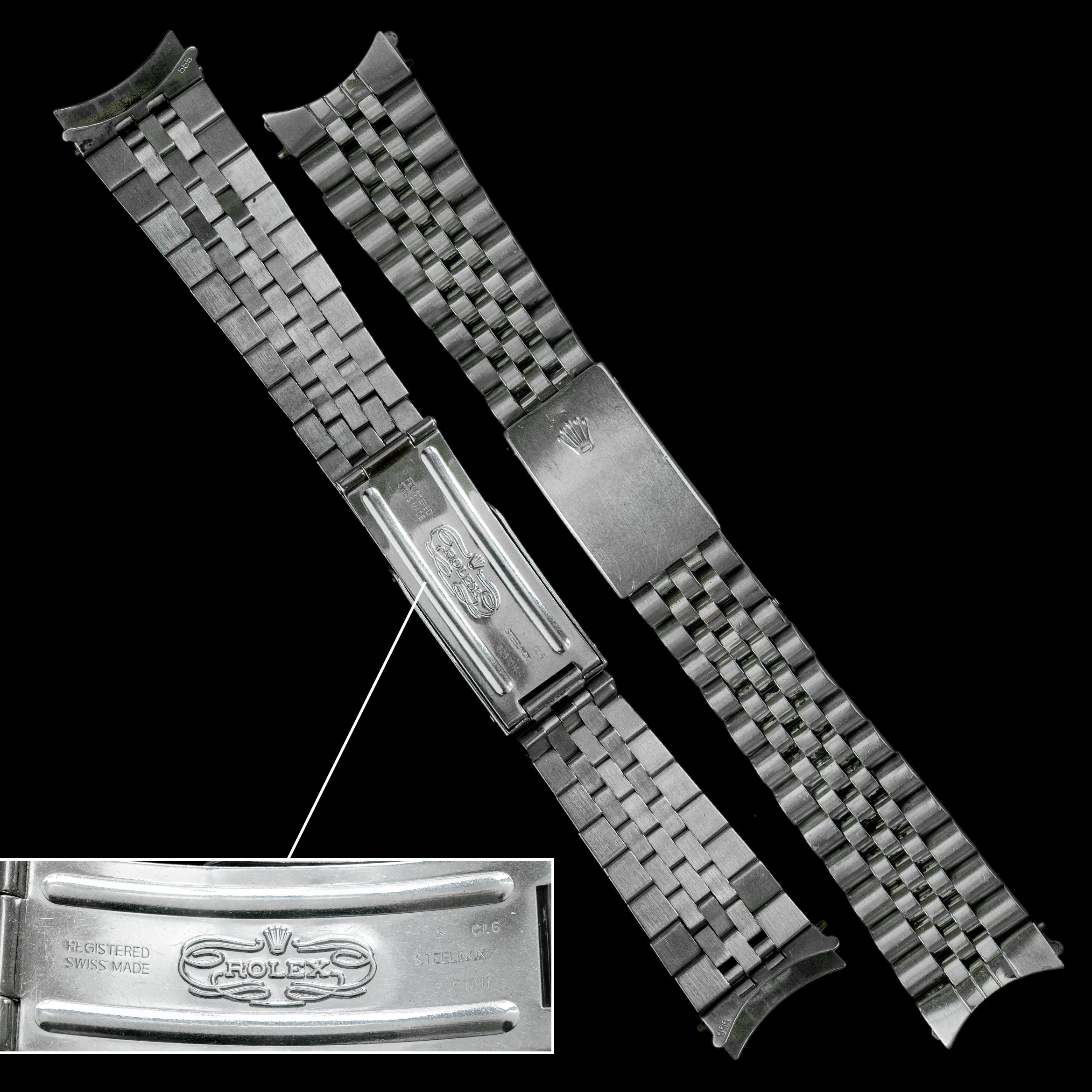 Rolex Stainless Steel 20mm 6251H folded Jubilee Bracelet 55 Endpieces –  Firstclassdials