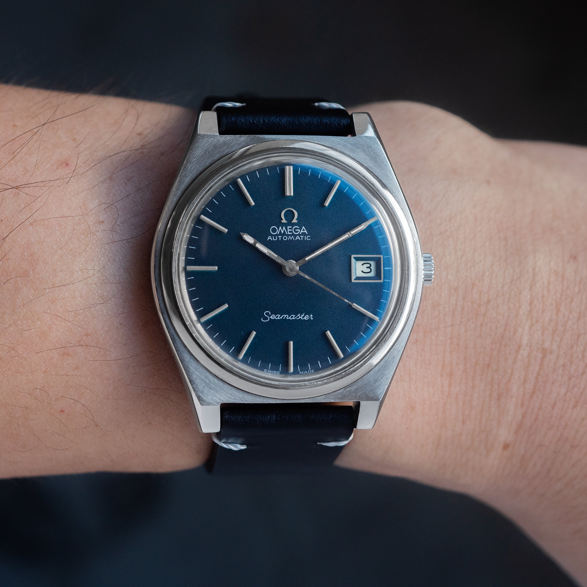 Omega seamaster automatic blue cheap dial