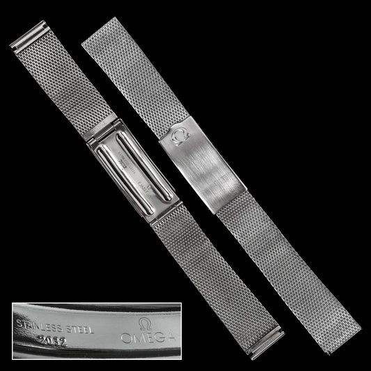 No. b5335 / Omega 18mm Mesh Bracelet - 1960s