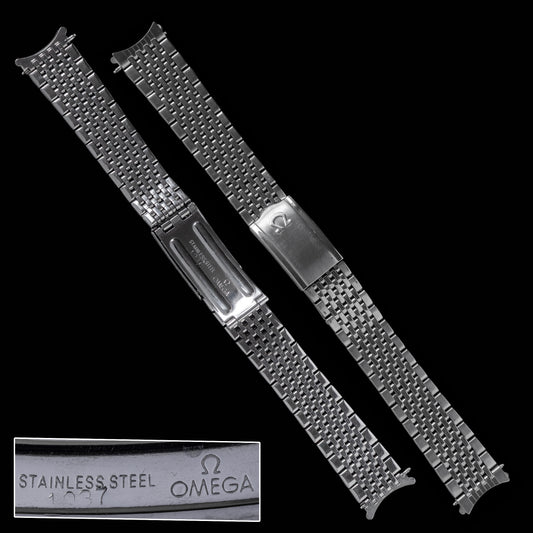 No. b5785 / Omega 18mm Mesh Bracelet - 1960s