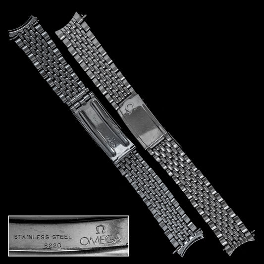No. b6095 / Omega 18mm Rice Grain Bracelet - 1960s